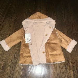 Brand New Toddler Zara Faux Suede Coat